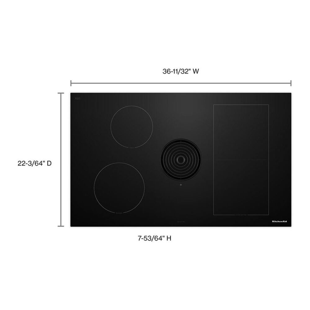 KitchenAid 36-inch NextGen Induction Downdraft Cooktop with Bridge XL Even-Heat™ Zone