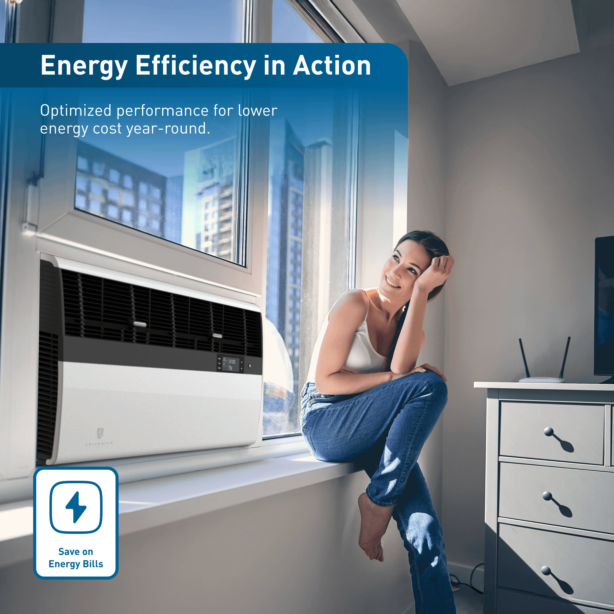 Friedrich Friedrich K hl Inverter 8,000 BTU 115V Smart Window/Wall Air Conditioner - Cool 