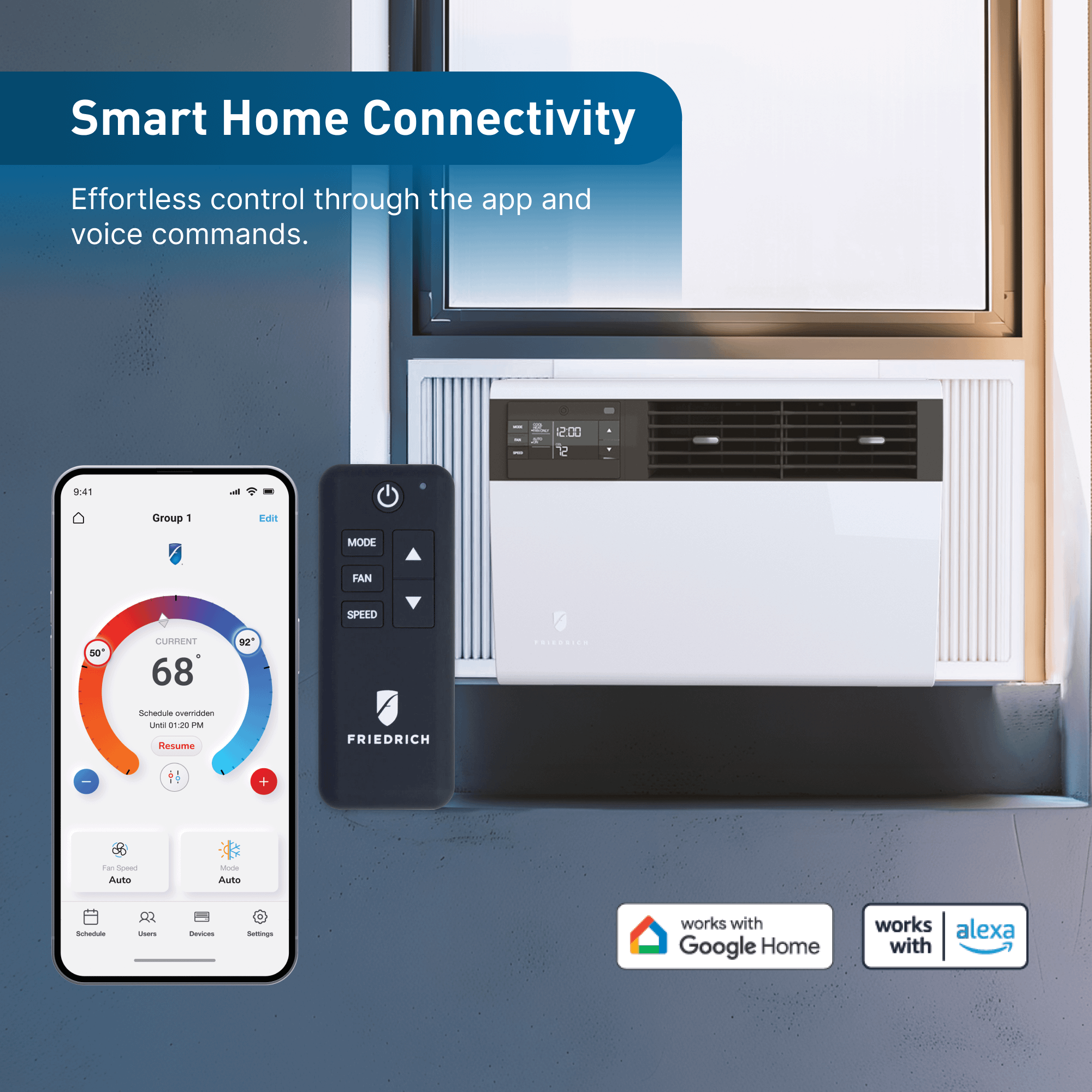 Friedrich Friedrich K hl Inverter 8,000 BTU 115V Smart Window/Wall Air Conditioner - Cool 