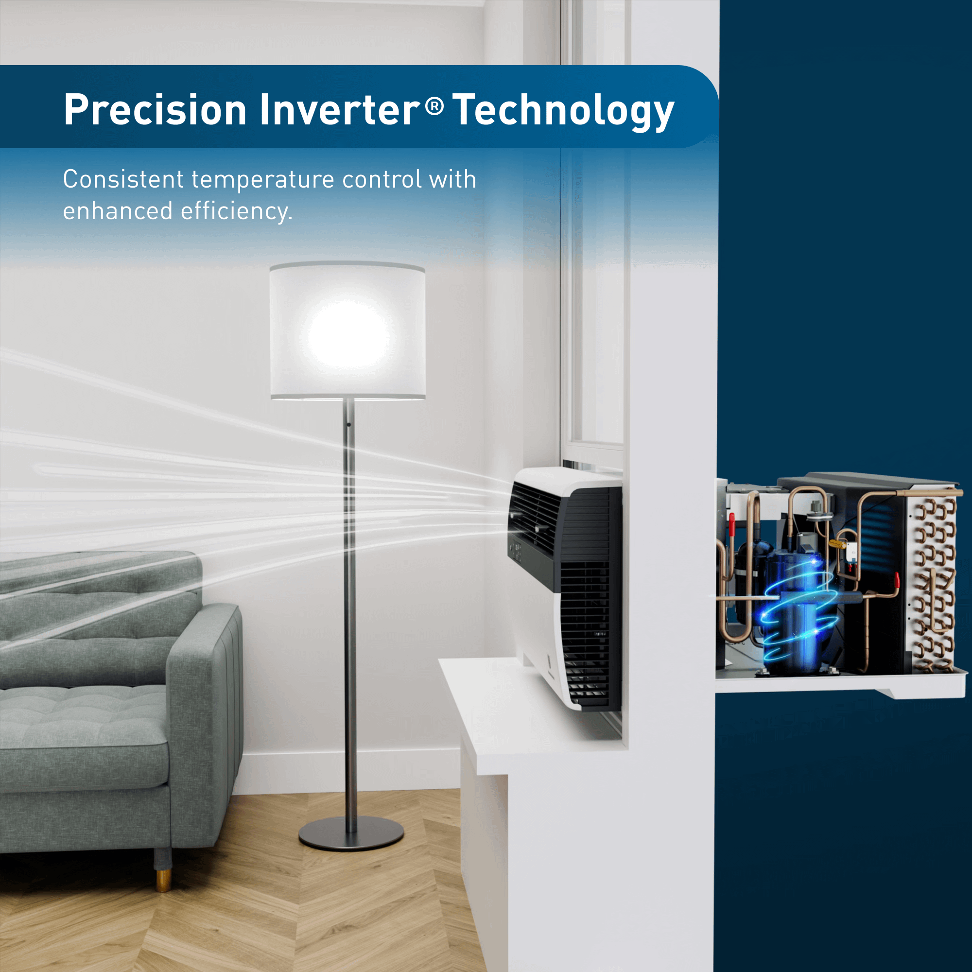 Friedrich Friedrich K hl Inverter 8,000 BTU 115V Smart Window/Wall Air Conditioner - Cool 