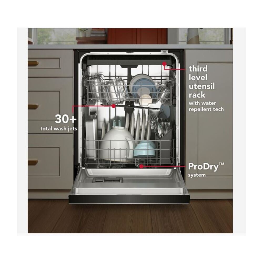 KitchenAid KitchenAid® Third Level Utensil Rack Dishwasher with 30+ Total Wash Jets in Prin