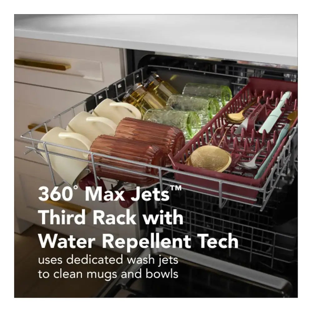 KitchenAid 360° Max Jets™ Third Rack Dishwasher with Stemware Shield and Stemware Clips, 44