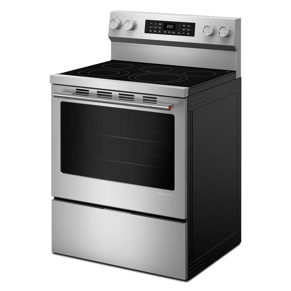 KitchenAid 5.3 Cu. Ft. Smart Freestanding Electric Range with Convection Cooking Modes
