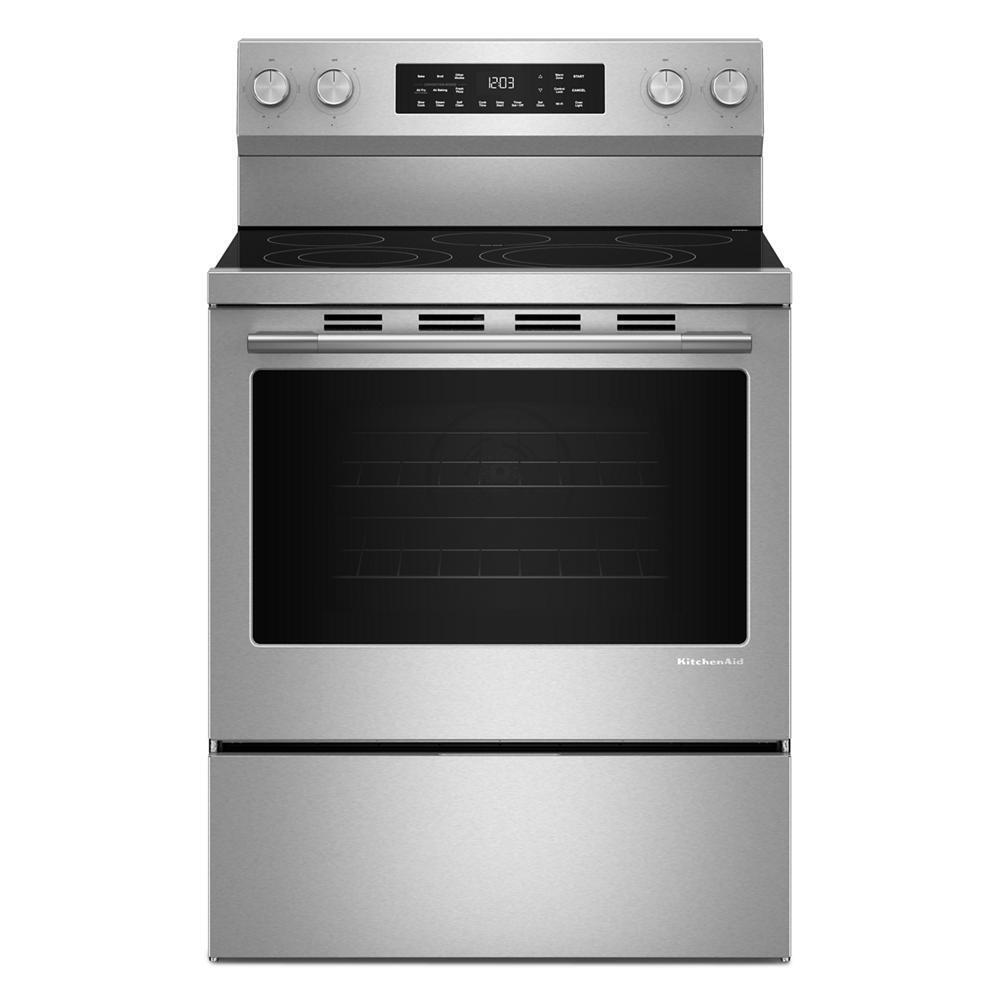 KitchenAid 5.3 Cu. Ft. Smart Freestanding Electric Range with Convection Cooking Modes