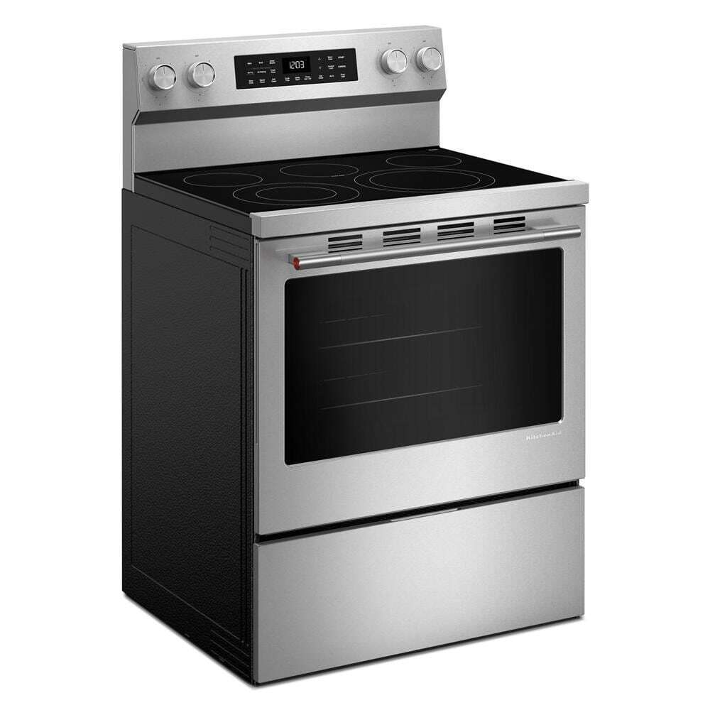 KitchenAid 5.3 Cu. Ft. Smart Freestanding Electric Range with Convection Cooking Modes