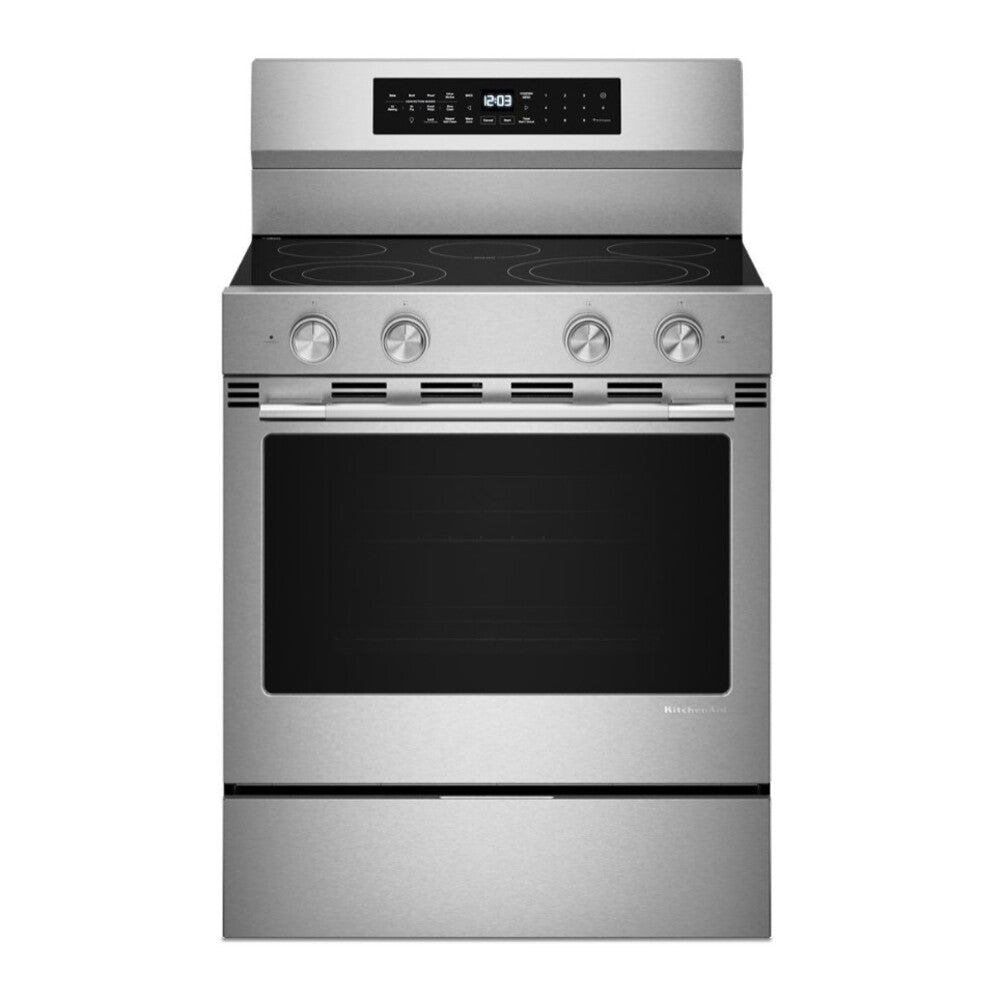KitchenAid 5.3 Cu. Ft. Smart Freestanding Electric Range with Convection Cooking Modes