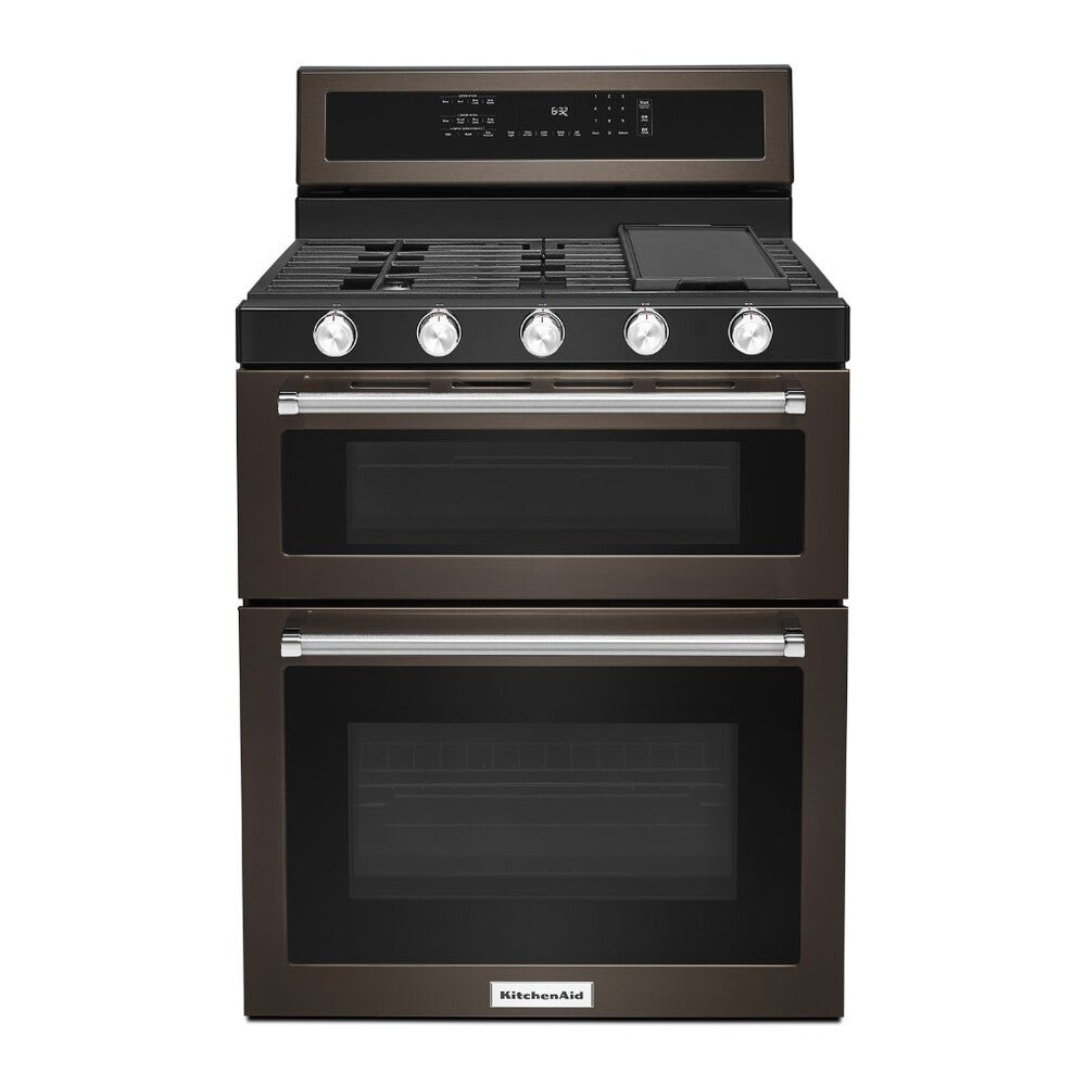KitchenAid 30-Inch 5 Burner Gas Double Oven Convection Range