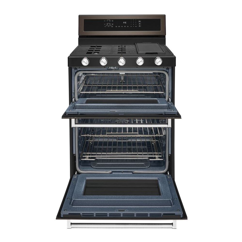 KitchenAid 30-Inch 5 Burner Gas Double Oven Convection Range