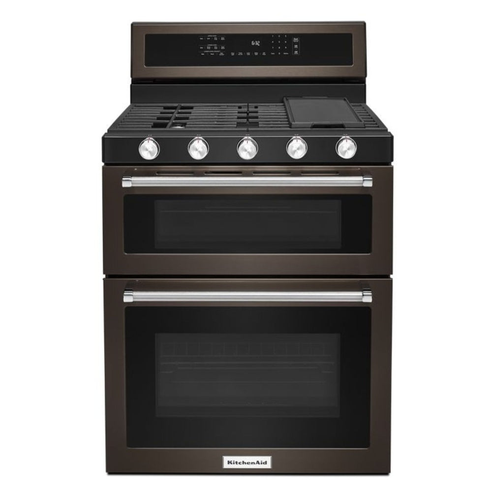 KitchenAid 30-Inch 5 Burner Gas Double Oven Convection Range