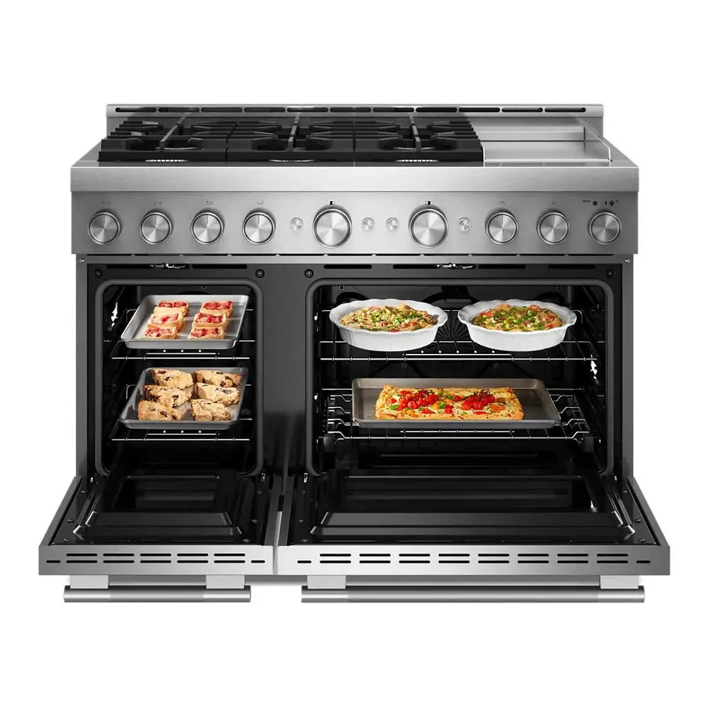 KitchenAid KitchenAid® 48-Inch 6 Burner Commercial-Style Gas Range with Griddle