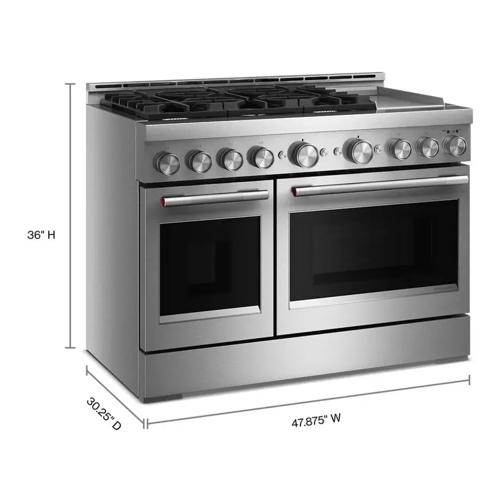 KitchenAid KitchenAid® 48-Inch 6 Burner Commercial-Style Gas Range with Griddle