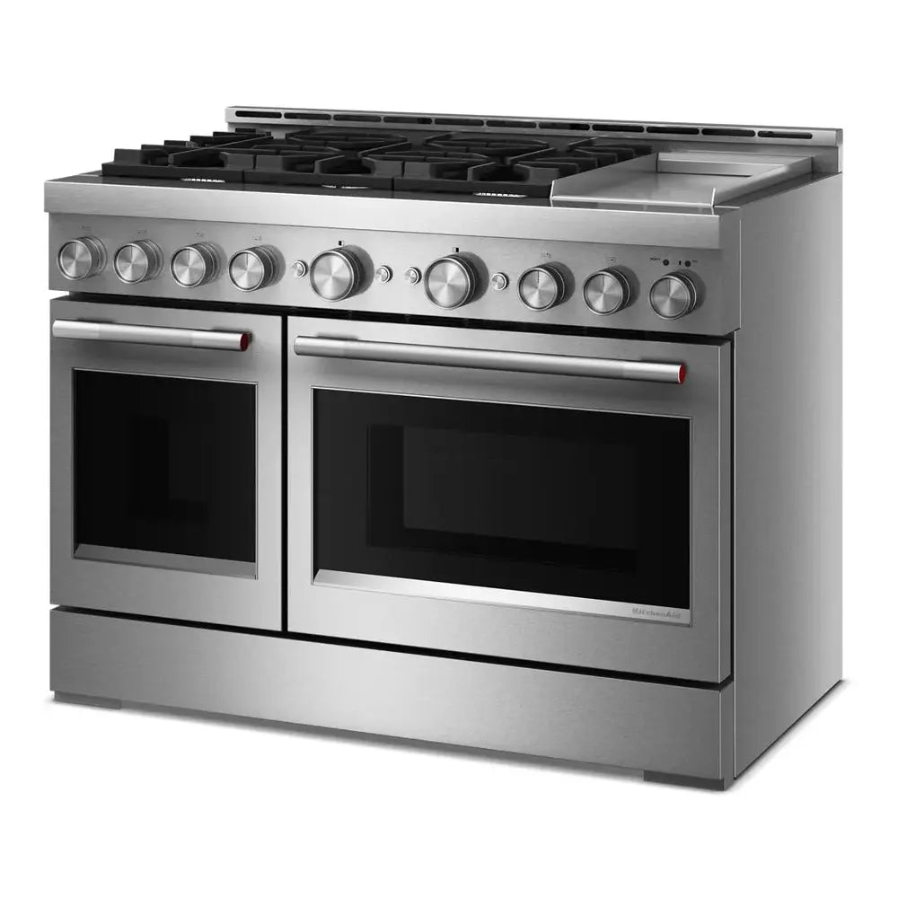 KitchenAid KitchenAid® 48-Inch 6 Burner Commercial-Style Gas Range with Griddle