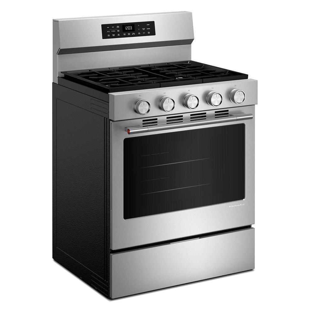 KitchenAid 5.0 Cu. Ft. Smart Freestanding Gas Range with Convection Cooking Modes