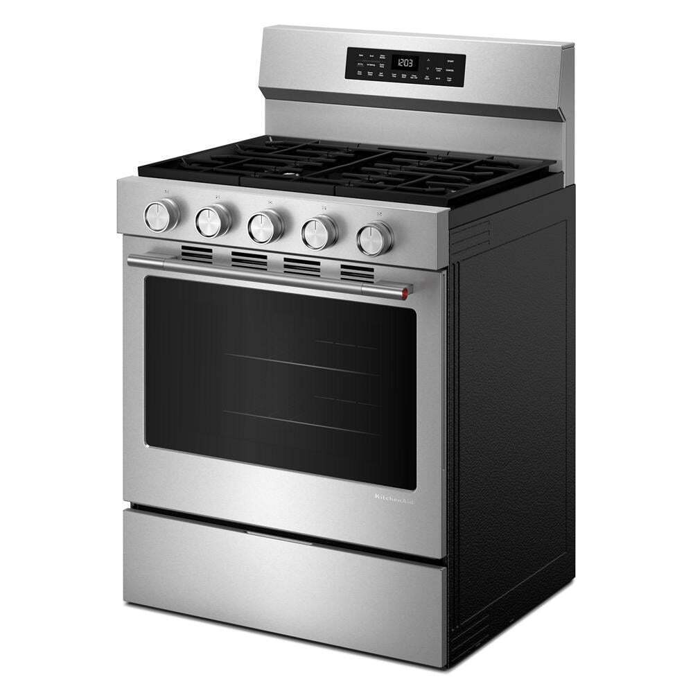 KitchenAid 5.0 Cu. Ft. Smart Freestanding Gas Range with Convection Cooking Modes