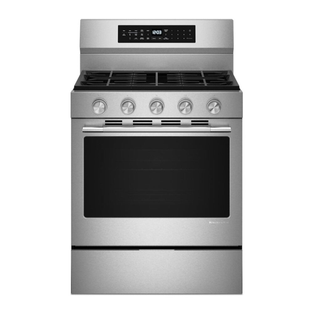 KitchenAid 5.0 Cu. Ft. Smart Freestanding Gas Range with Convection Cooking Modes
