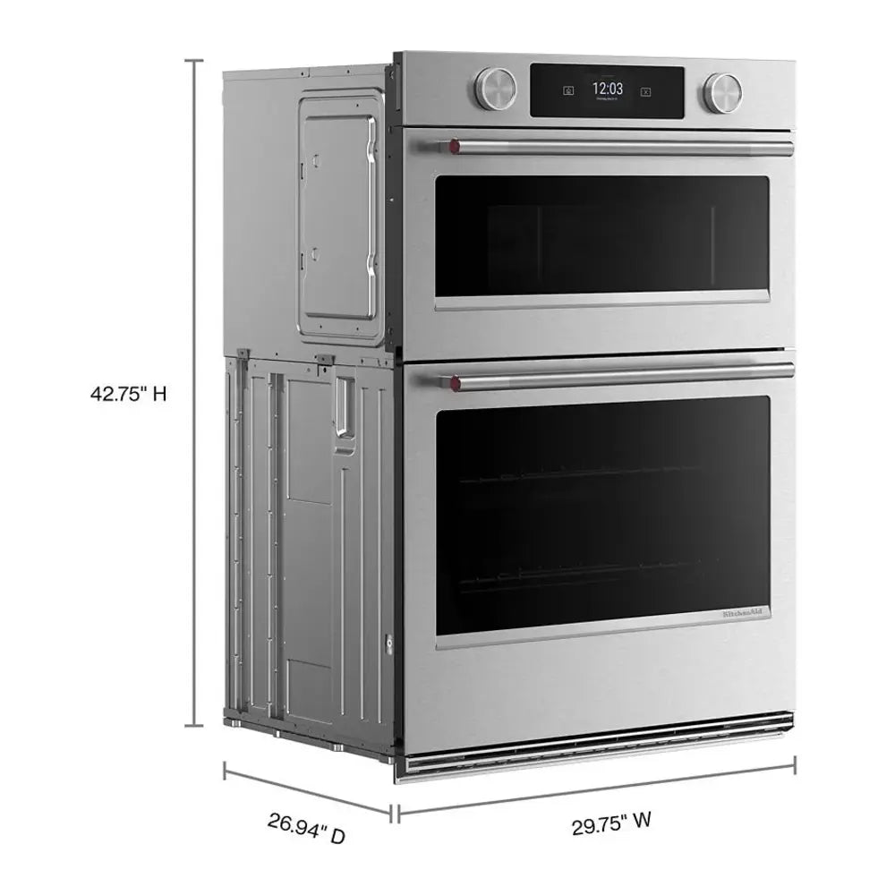 KitchenAid 30-inch Smart Electric Combo Wall Oven with Assisted Cooking Modes - PrintShield