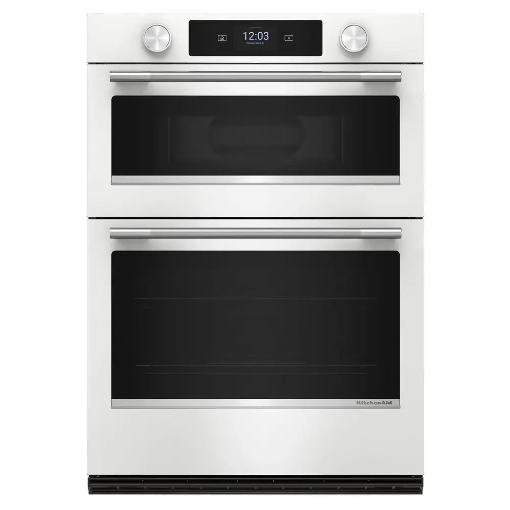 KitchenAid 30-inch Smart Electric Combo Wall Oven with Assisted Cooking Modes - White
