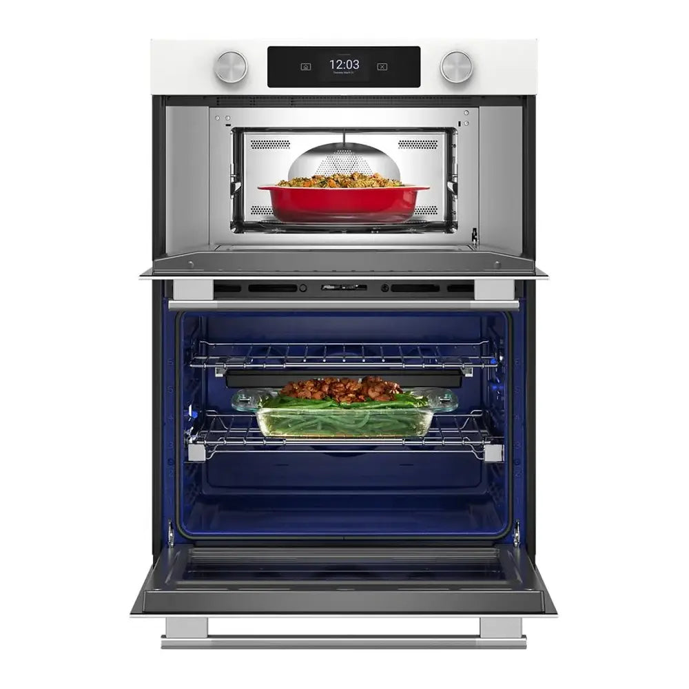 KitchenAid 30-inch Smart Electric Combo Wall Oven with Assisted Cooking Modes - White