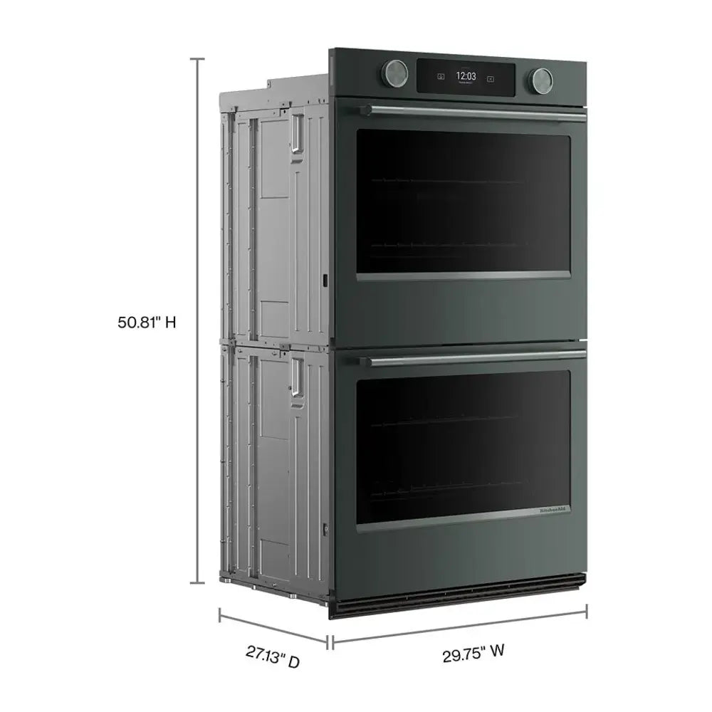 KitchenAid 30-inch Smart Electric Double Wall Oven with Assisted Cooking Modes - Juniper
