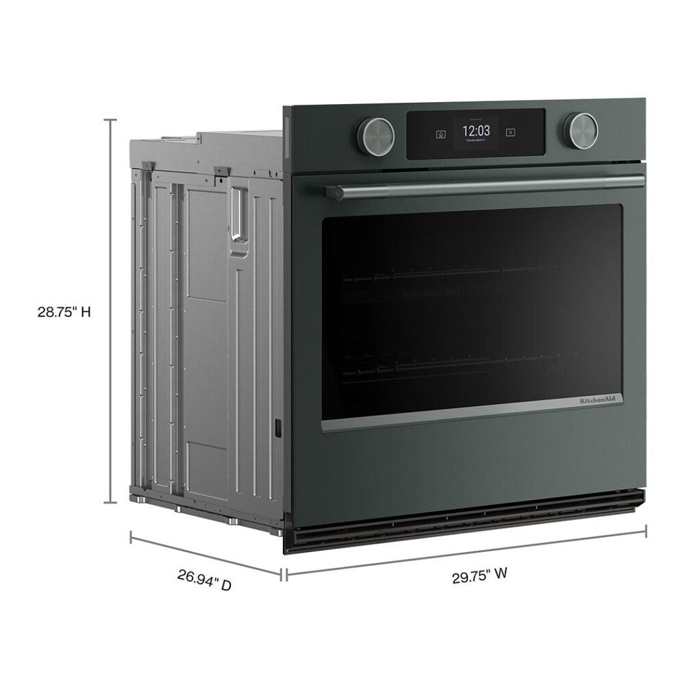 KitchenAid 30-inch Smart Electric Single Wall Oven with Assisted Cooking Modes - Juniper