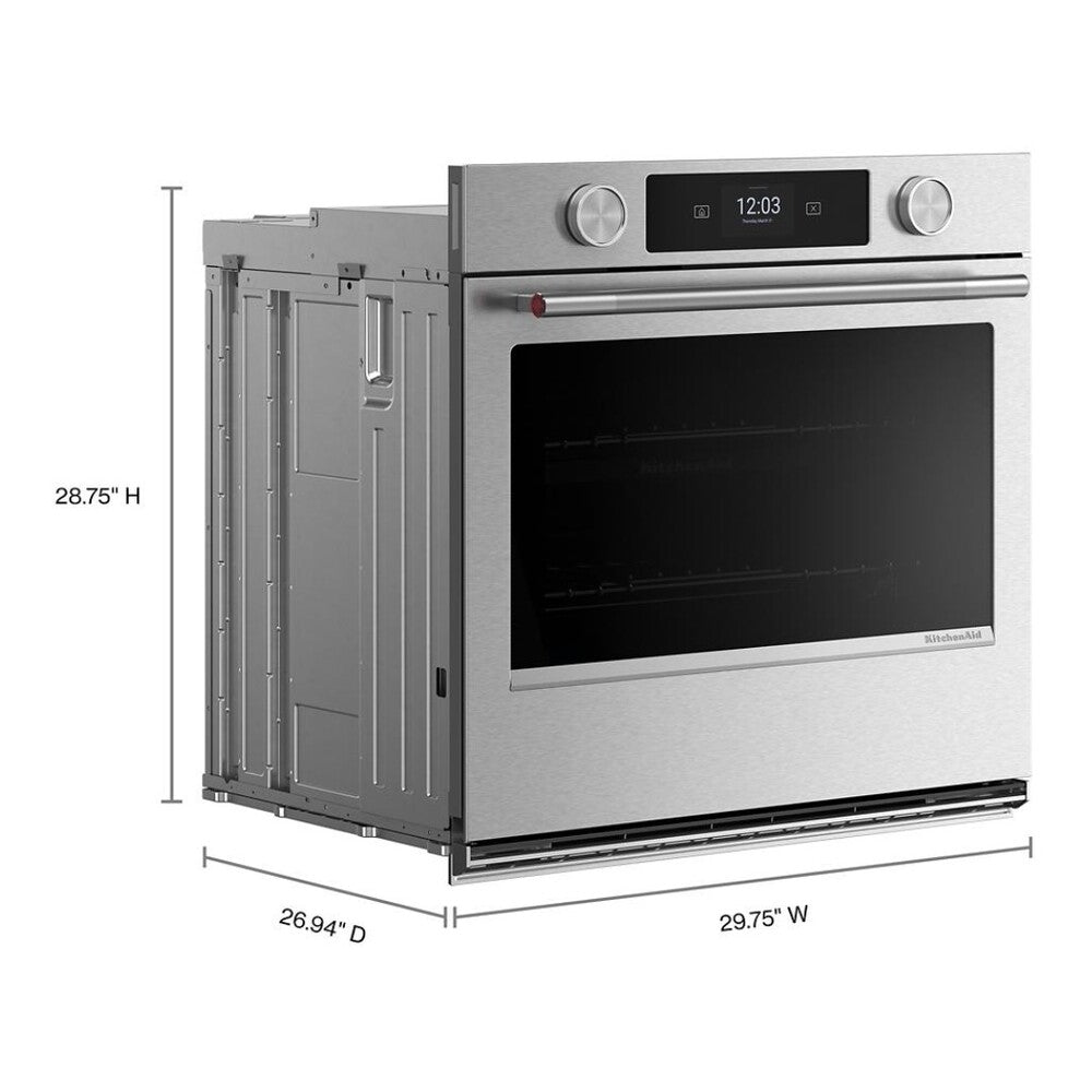 KitchenAid 30-inch Smart Electric Single Wall Oven with Assisted Cooking Modes - PrintShiel