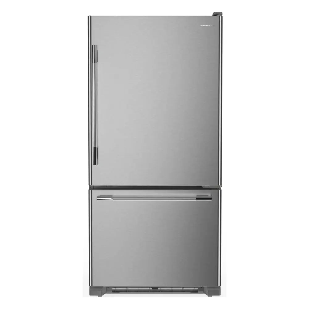 KitchenAid 22 Cu. Ft. 33-Inch Standard-Depth Bottom Mount Refrigerator with Right Door Swin
