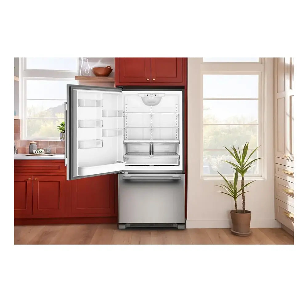 KitchenAid 22 Cu. Ft. 33-Inch Standard-Depth Bottom Mount Refrigerator with Right Door Swin