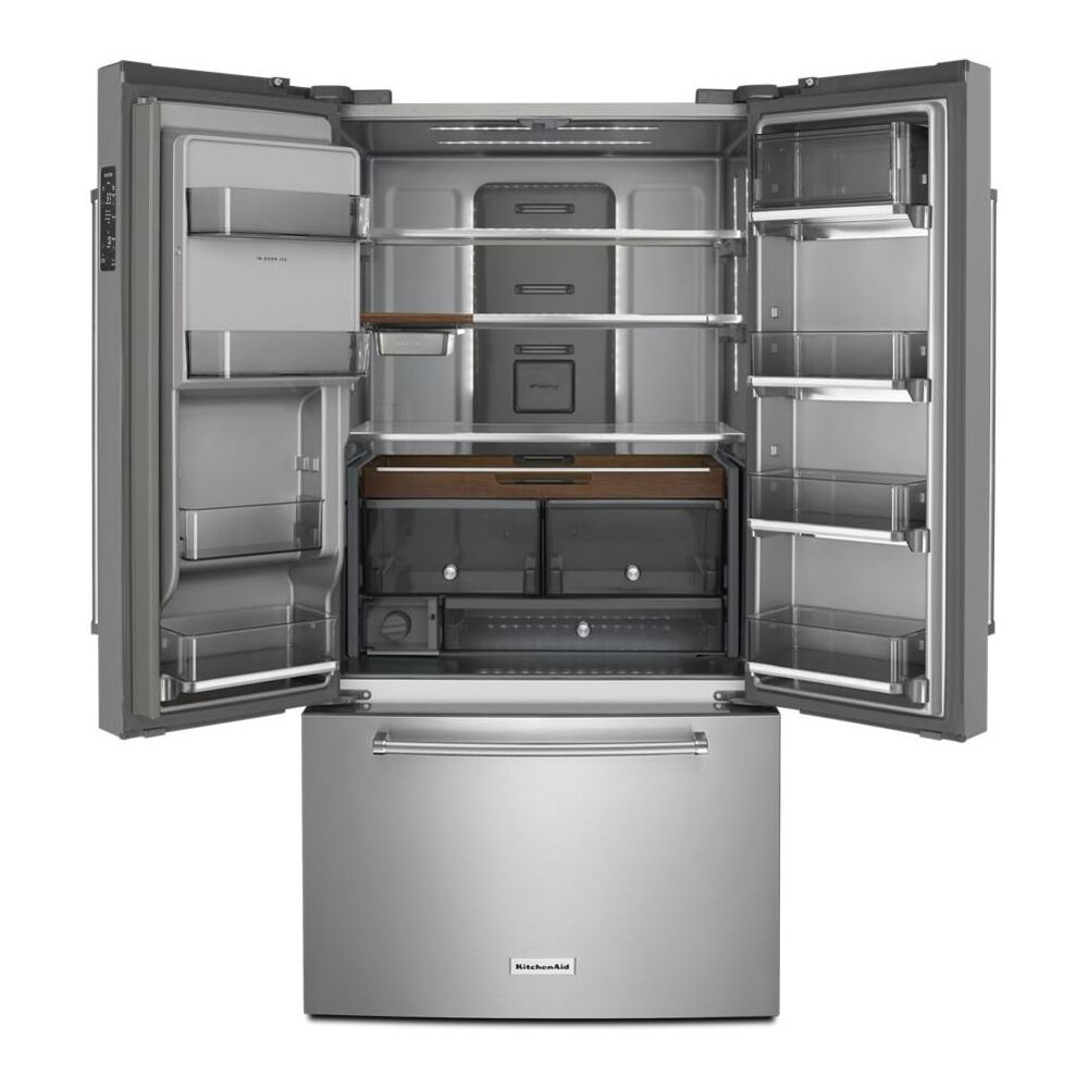 KitchenAid 23.8 cu. ft. 36" Counter-Depth French Door Platinum Interior Refrigerator with P