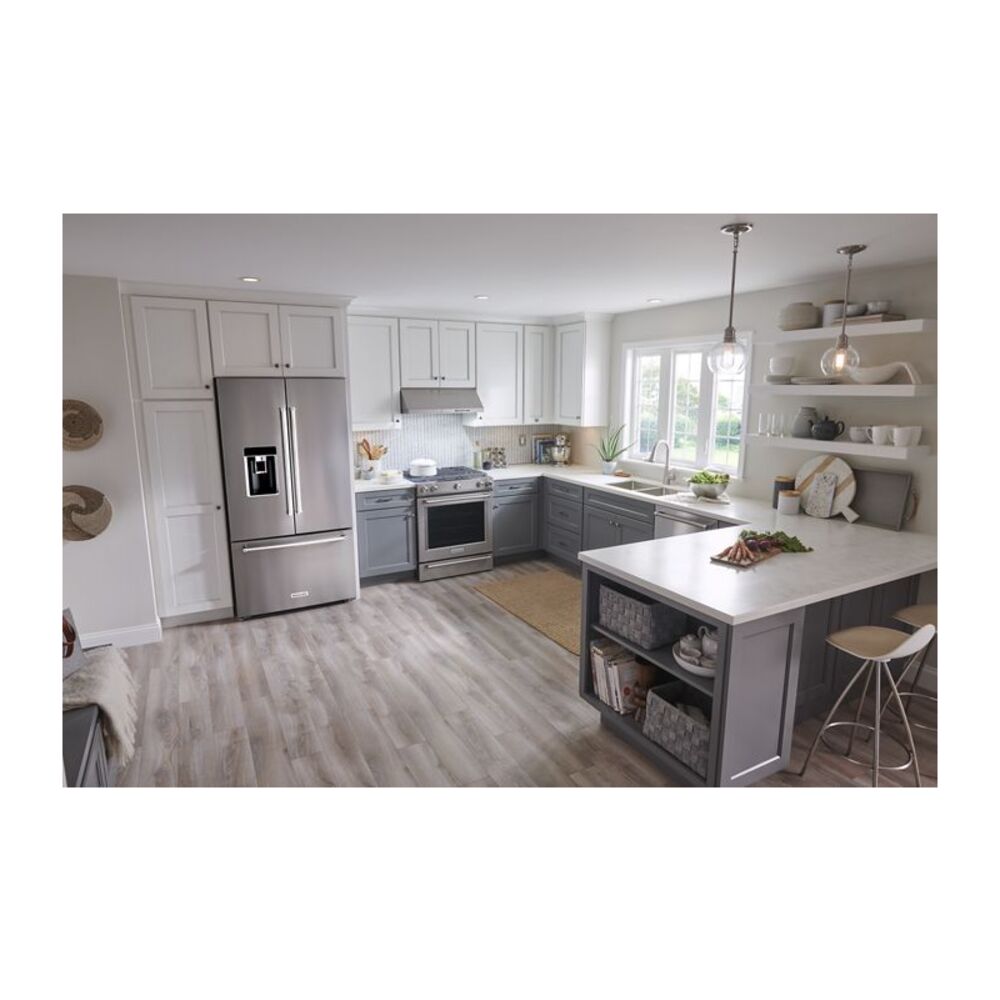 KitchenAid 23.8 cu. ft. 36" Counter-Depth French Door Platinum Interior Refrigerator with P