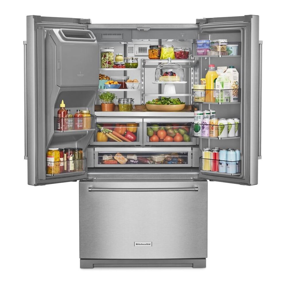 KitchenAid 26.8 Cu. Ft. Standard-Depth French Door Refrigerator with Exterior Ice and Water