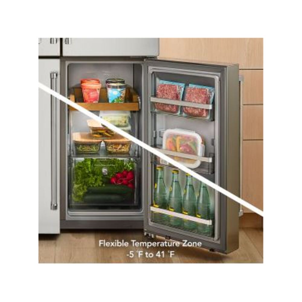 KitchenAid 36" Counter-Depth 19.4 Cu Ft 4-Door Refrigerator with Flexible Temperature Zone 