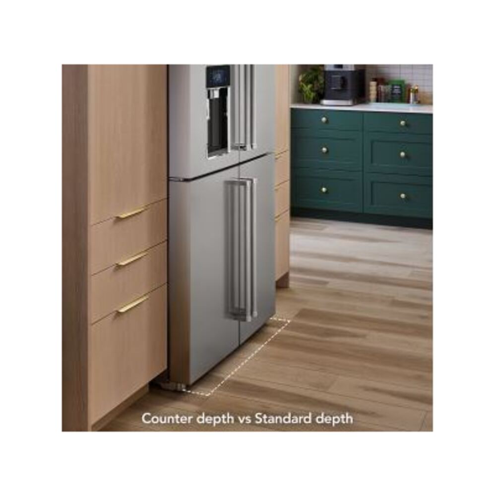 KitchenAid 36" Counter-Depth 19.4 Cu Ft 4-Door Refrigerator with Flexible Temperature Zone 