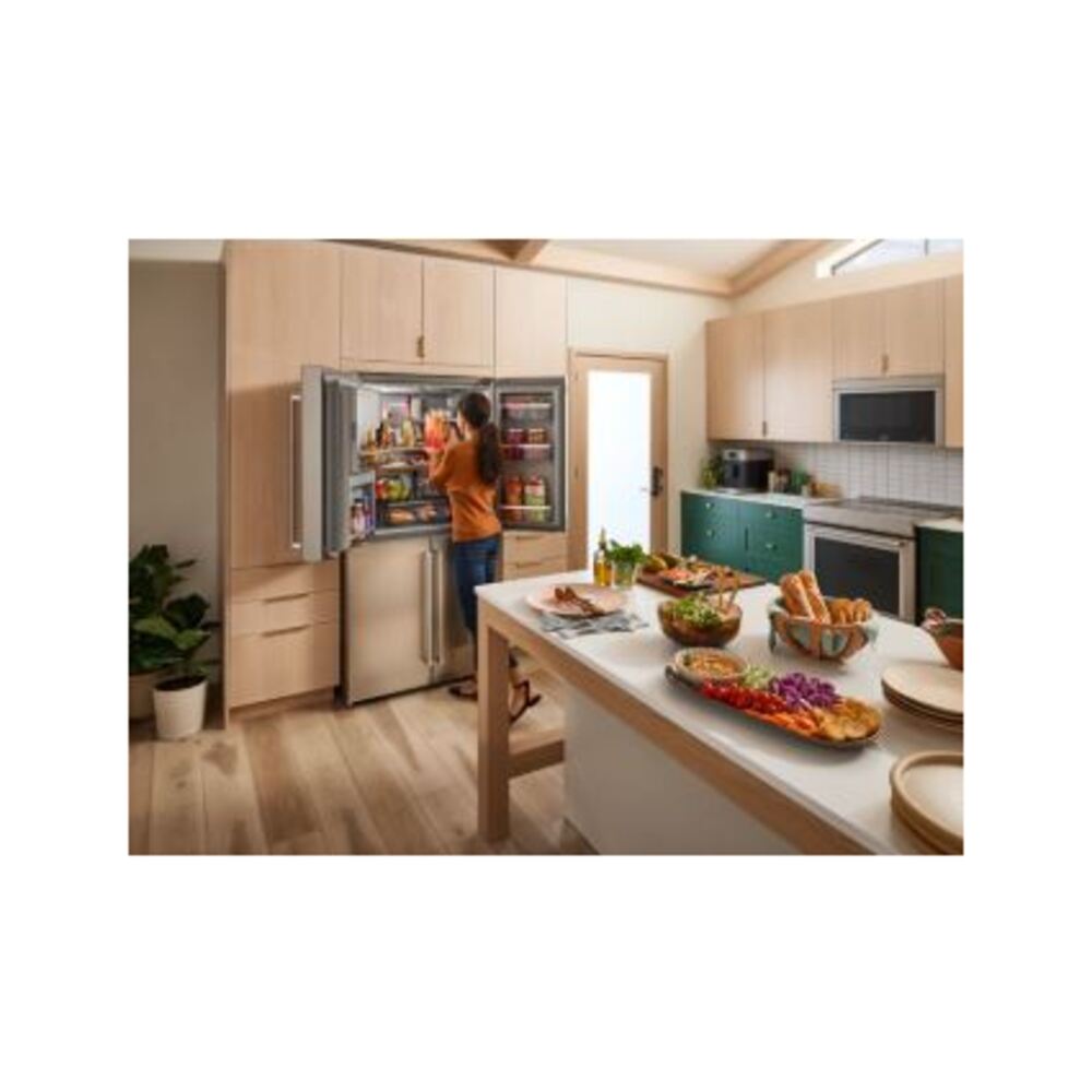 KitchenAid 36" Counter-Depth 19.4 Cu Ft 4-Door Refrigerator with Flexible Temperature Zone 
