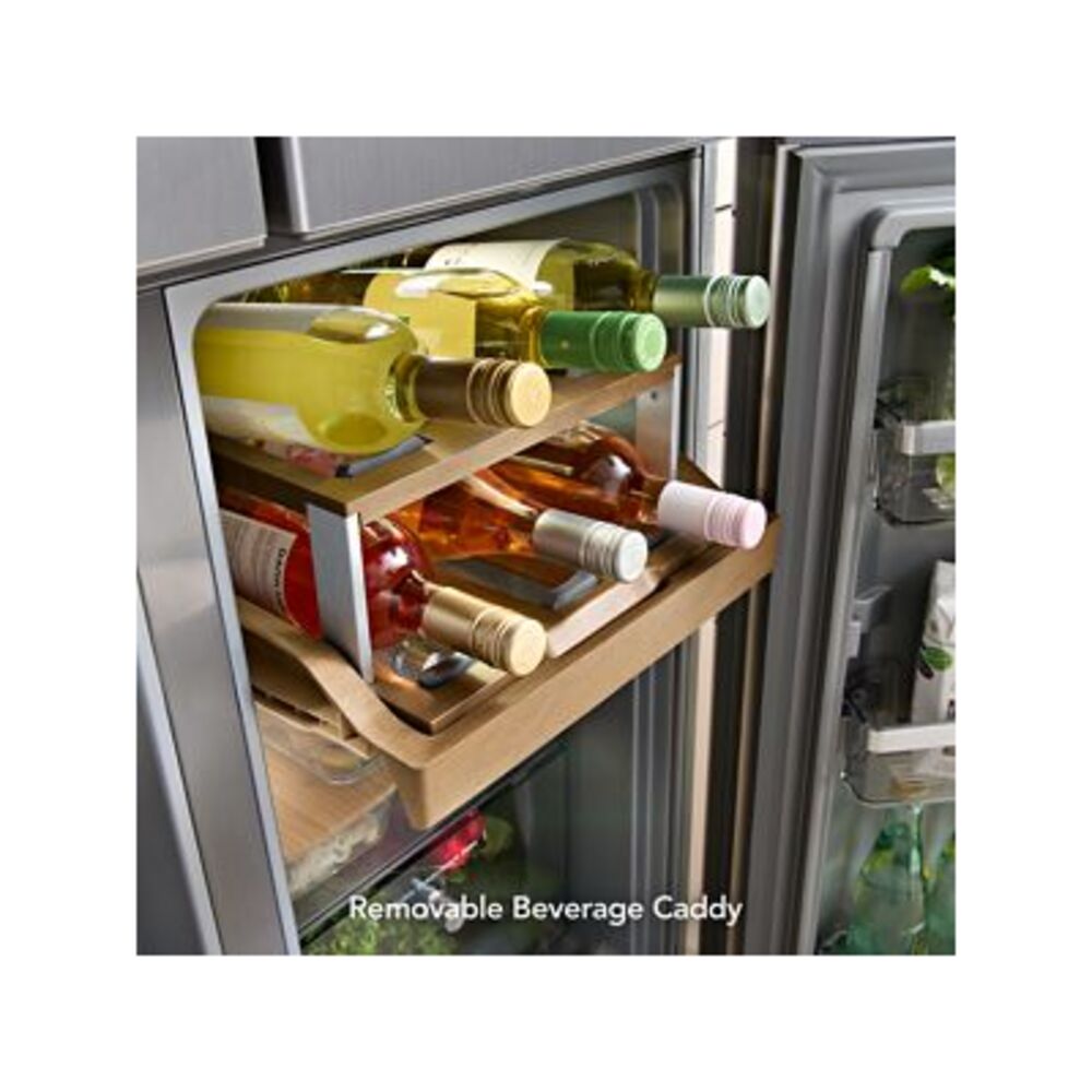 KitchenAid 36" Counter-Depth 19.4 Cu Ft 4-Door Refrigerator with Flexible Temperature Zone 