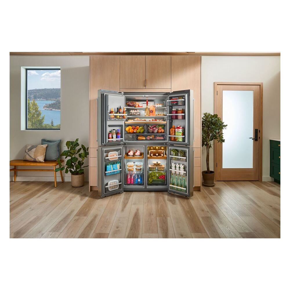 KitchenAid 36" Counter-Depth 19.4 Cu Ft 4-Door Refrigerator with Flexible Temperature Zone 