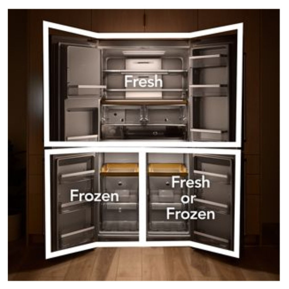 KitchenAid 36" Counter-Depth 19.4 Cu Ft 4-Door Refrigerator with Flexible Temperature Zone 