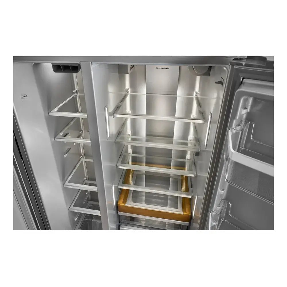 KitchenAid 20.8 Cu. Ft. Counter-Depth Side-by-Side Refrigerator with Exterior Ice and Water