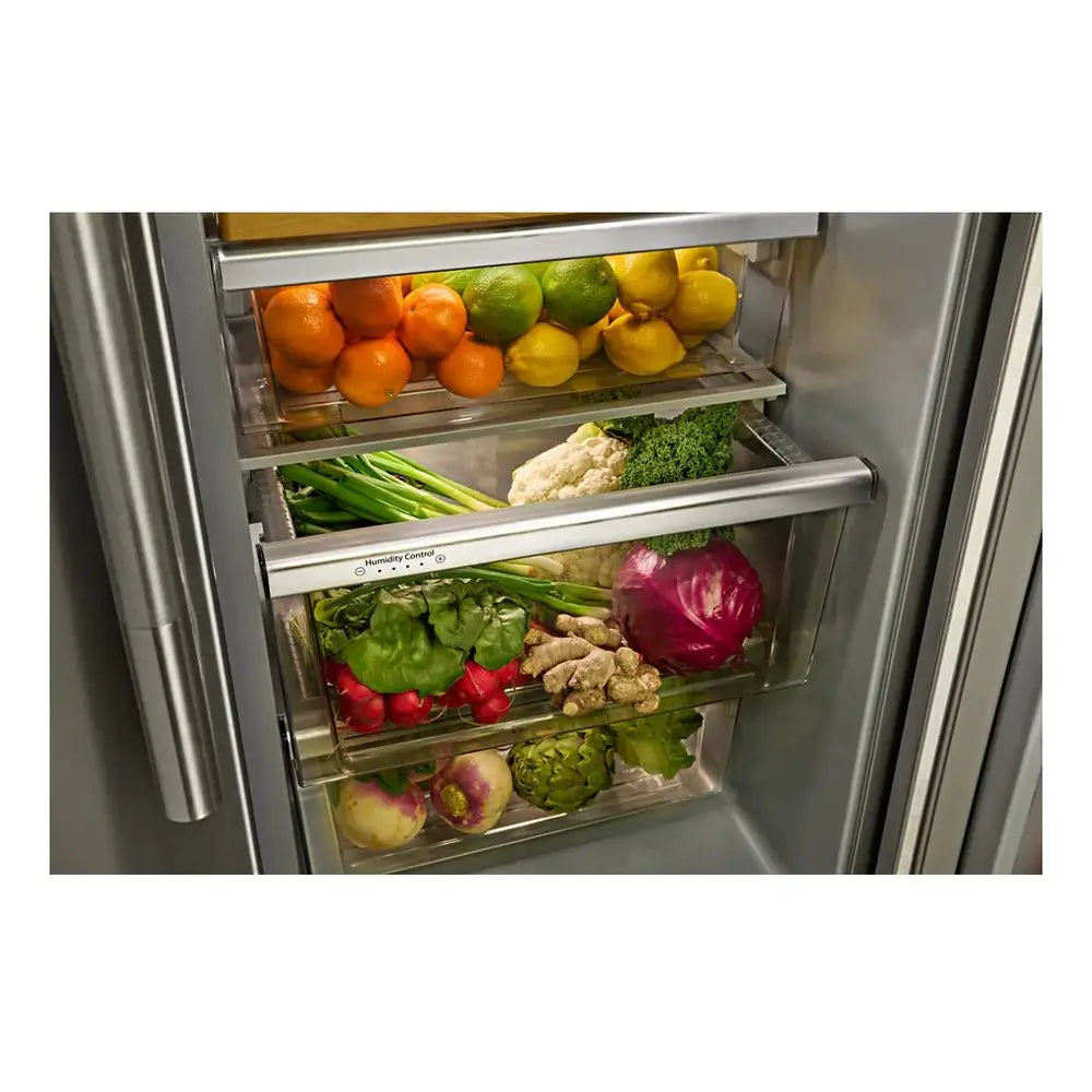 KitchenAid 20.8 Cu. Ft. Counter-Depth Side-by-Side Refrigerator with Exterior Ice and Water