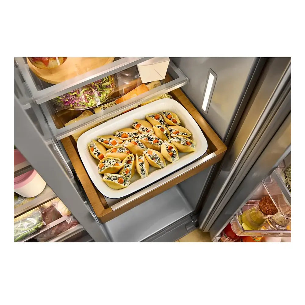 KitchenAid 20.8 Cu. Ft. Counter-Depth Side-by-Side Refrigerator with Exterior Ice and Water