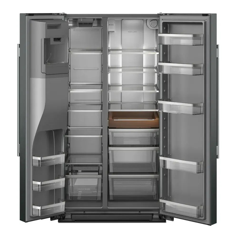 KitchenAid 20.8 Cu. Ft. Counter-Depth Side-by-Side Refrigerator with Exterior Ice and Water