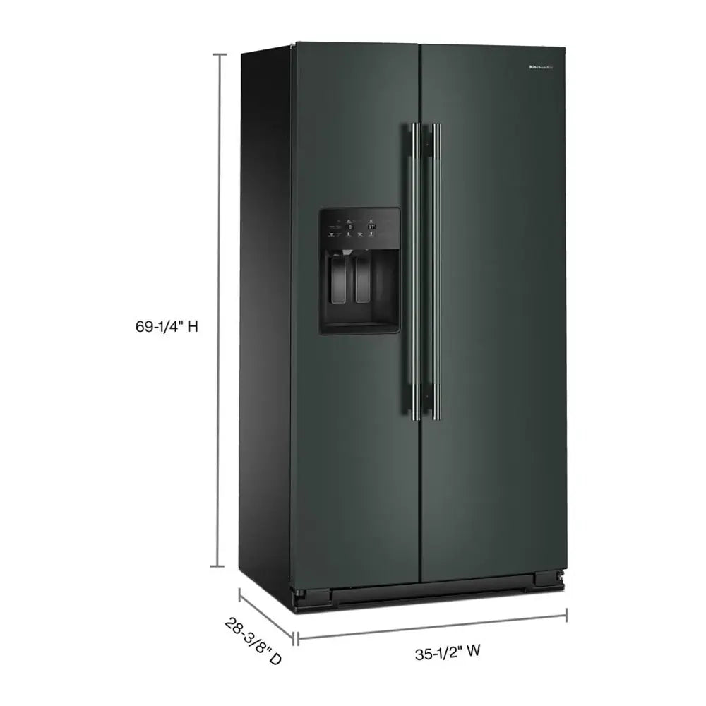 KitchenAid 20.8 Cu. Ft. Counter-Depth Side-by-Side Refrigerator with Exterior Ice and Water