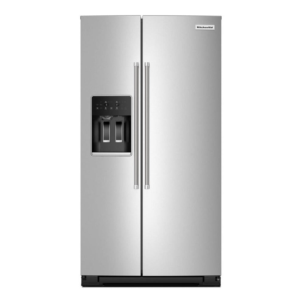 KitchenAid 20.8 Cu. Ft. Counter-Depth Side-by-Side Refrigerator with Exterior Ice and Water