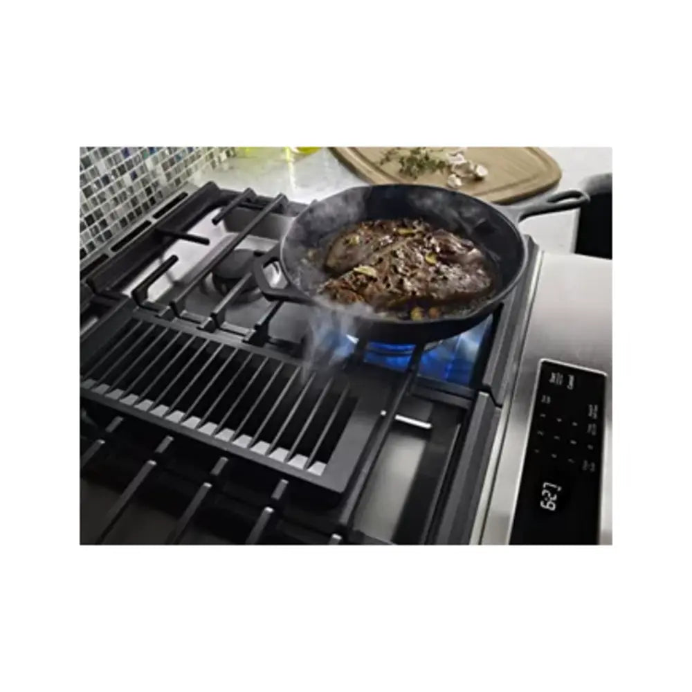 KitchenAid 30-Inch 4-Burner Dual Fuel Downdraft Slide-In Range
