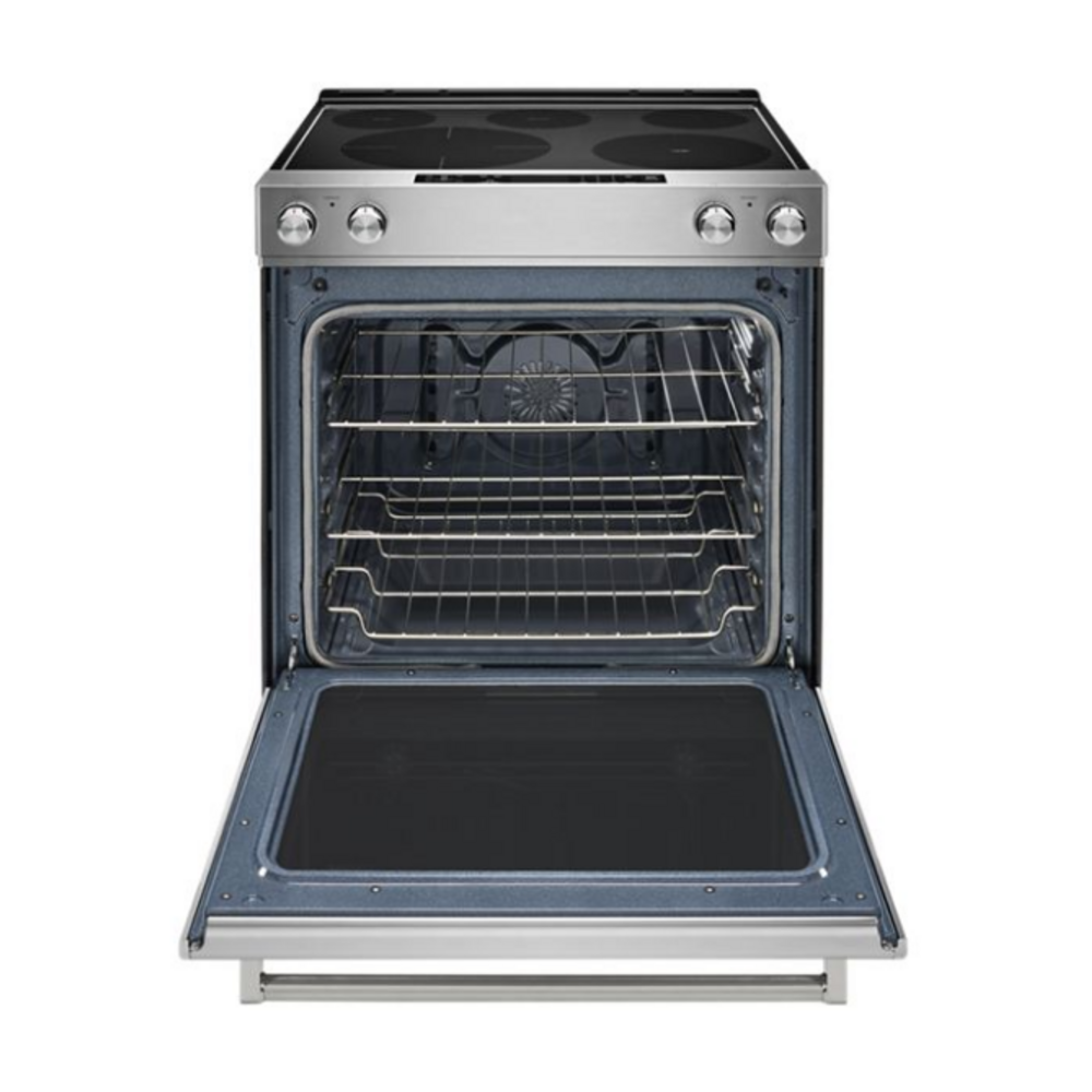 KitchenAid 30-Inch 4-Element Electric Downdraft Slide-In Range