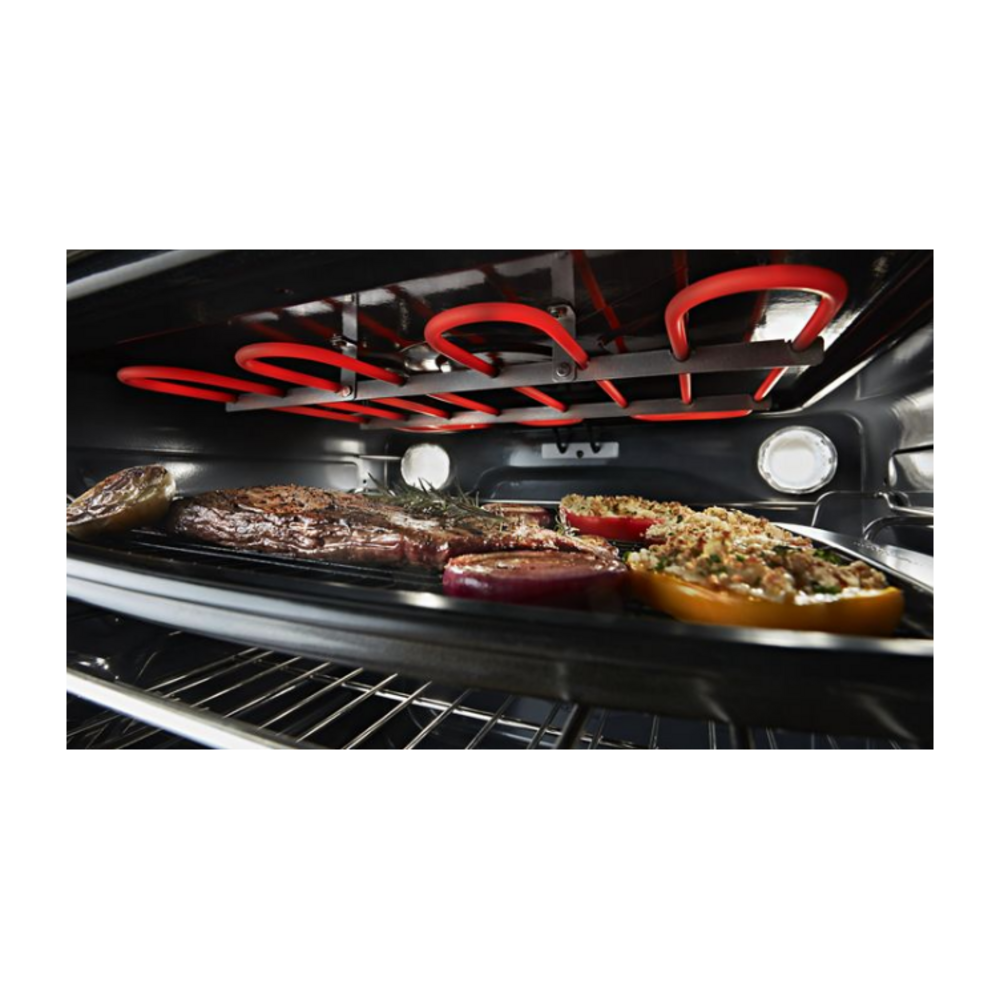 KitchenAid 30-Inch 4-Element Electric Downdraft Slide-In Range