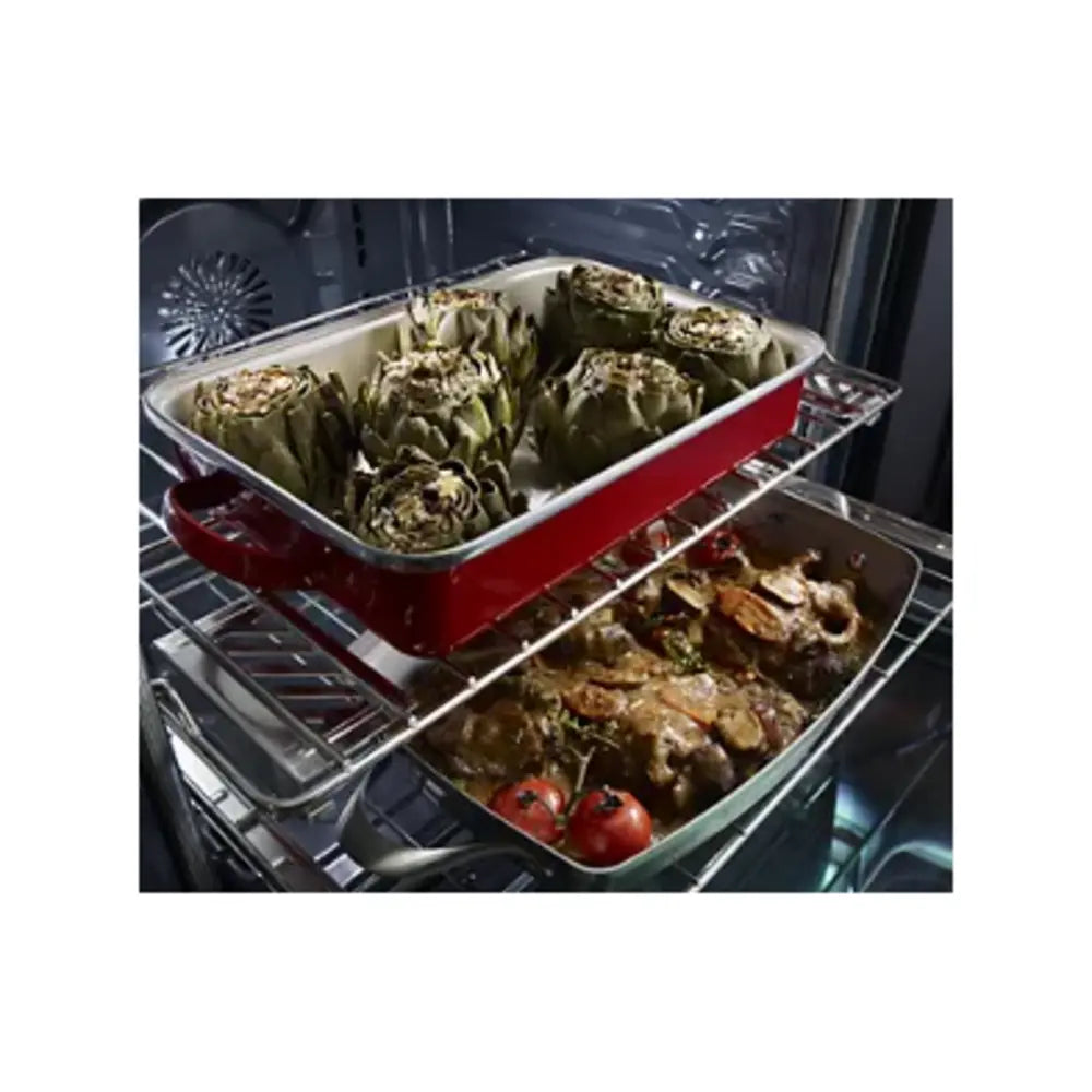 KitchenAid 30-Inch 4-Element Electric Downdraft Slide-In Range