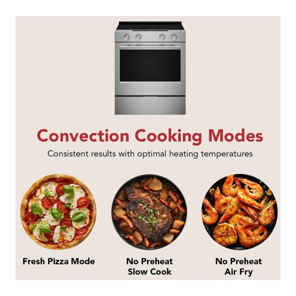 KitchenAid 5.3 Cu. Ft. Smart Slide-in Electric Range with Two Even-Heat™ Hyper Elements and