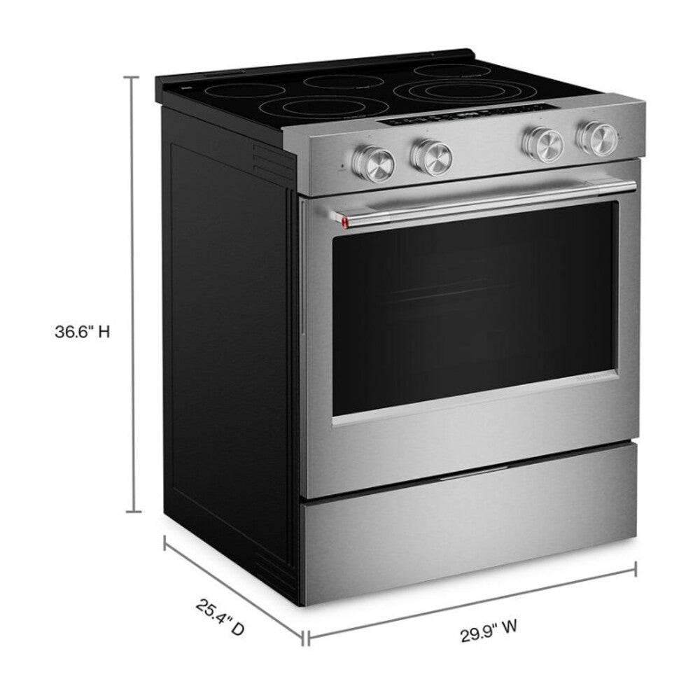 KitchenAid 5.3 Cu. Ft. Smart Slide-in Electric Range with Two Even-Heat™ Hyper Elements and