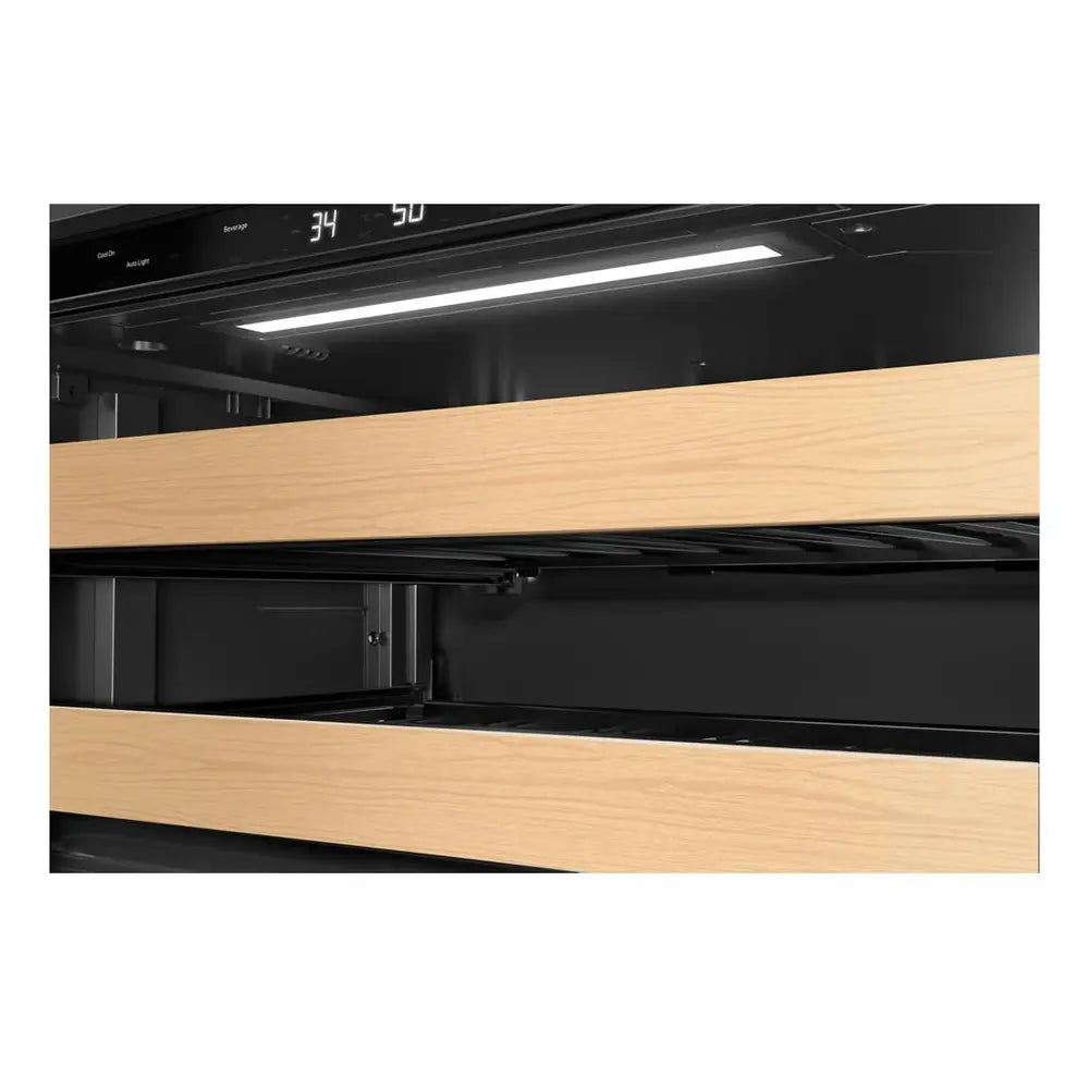 KitchenAid 24" Beverage Center with Glass Door and Wood-Front Racks