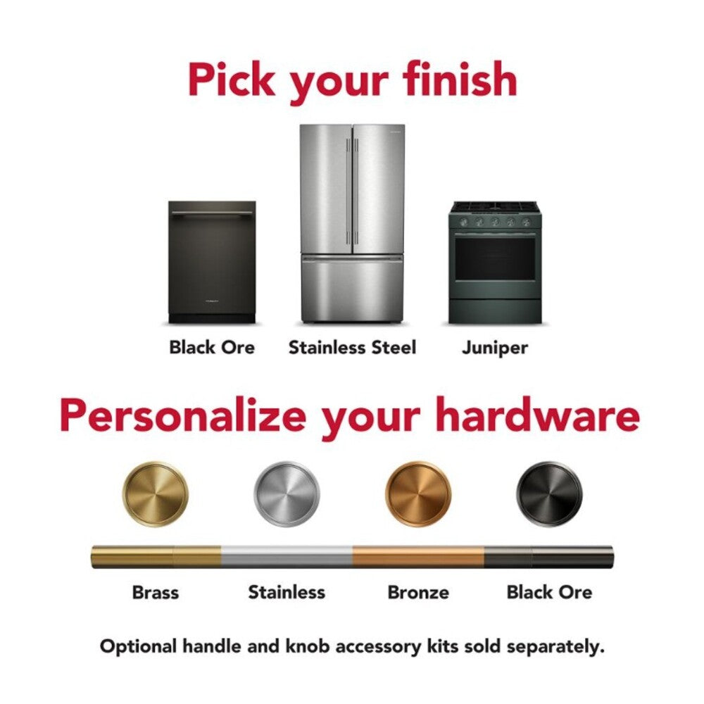 KitchenAid 24" Beverage Center with Glass Door and Wood-Front Racks